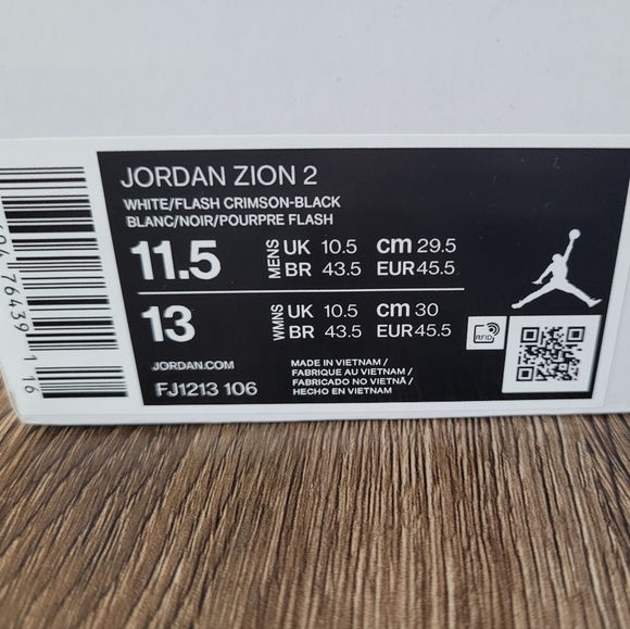 Jordan Zion 2 Basketball Shoes Size 11.5 - Picture 9 of 10